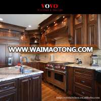 American style luxury cherry solid wood kitchen cabinets imported from China