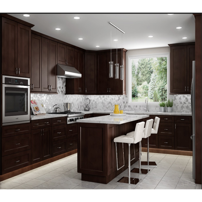 High Quality New Style Solid Wood Modular Kitchen Cabinet Factory with 15+years