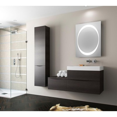 Cheap Modern Mirrored Wood Hotel Bathroom Vanity Cabinet