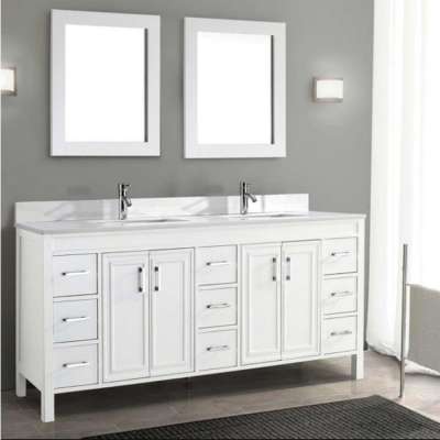 China Luxury Bathroom Furniture Bathroom Vanities In White Doible Sink Bathroom Vanity Cabinet