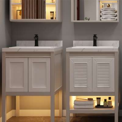 Solid Wood Material Customized Color Modern Cheap Bathroom Cabinet Vanity