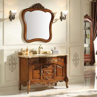 American bathroom vanity solid wood mirror cabinet washstand combination set floor cabinet oak cabinet