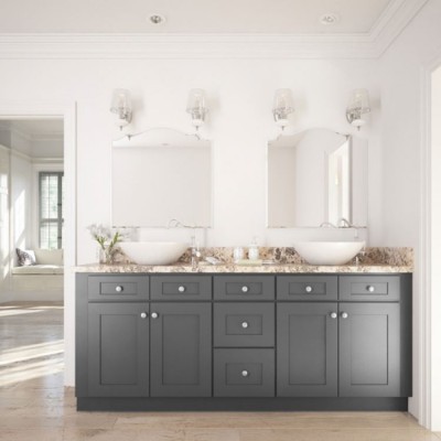 Easy To Assemble Luxury Cheap Sink Cabinet Bathroom Double Vanity