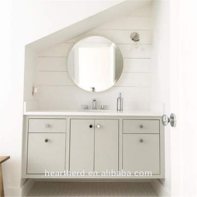 Modern Style Solid Wood PVC Bathroom Mirror Cabinet Vanity Furniture