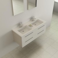 UPC approval American style Marble top free stand water proof painting pvc board double basin bath room furniture